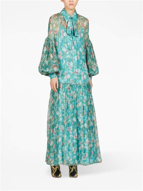 gucci floral print blouse|gucci maxi dress floral.